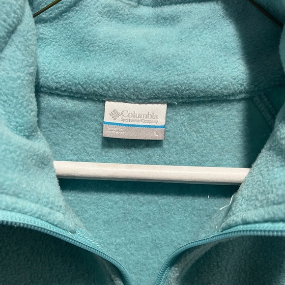 Women’s L Columbia Teal Fleece Zip - Picture 3 of 3